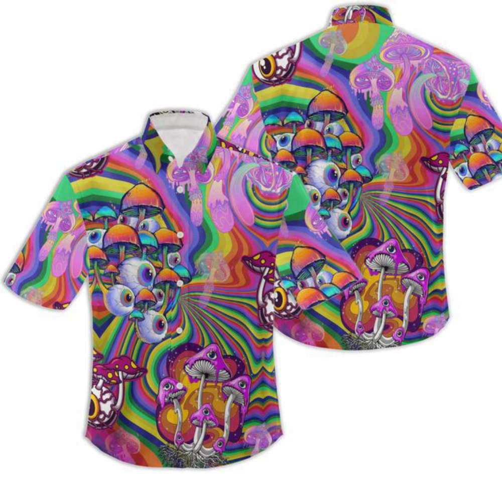 Trippy Mushroom Hawaiian Shirt Summer Trending HW0601