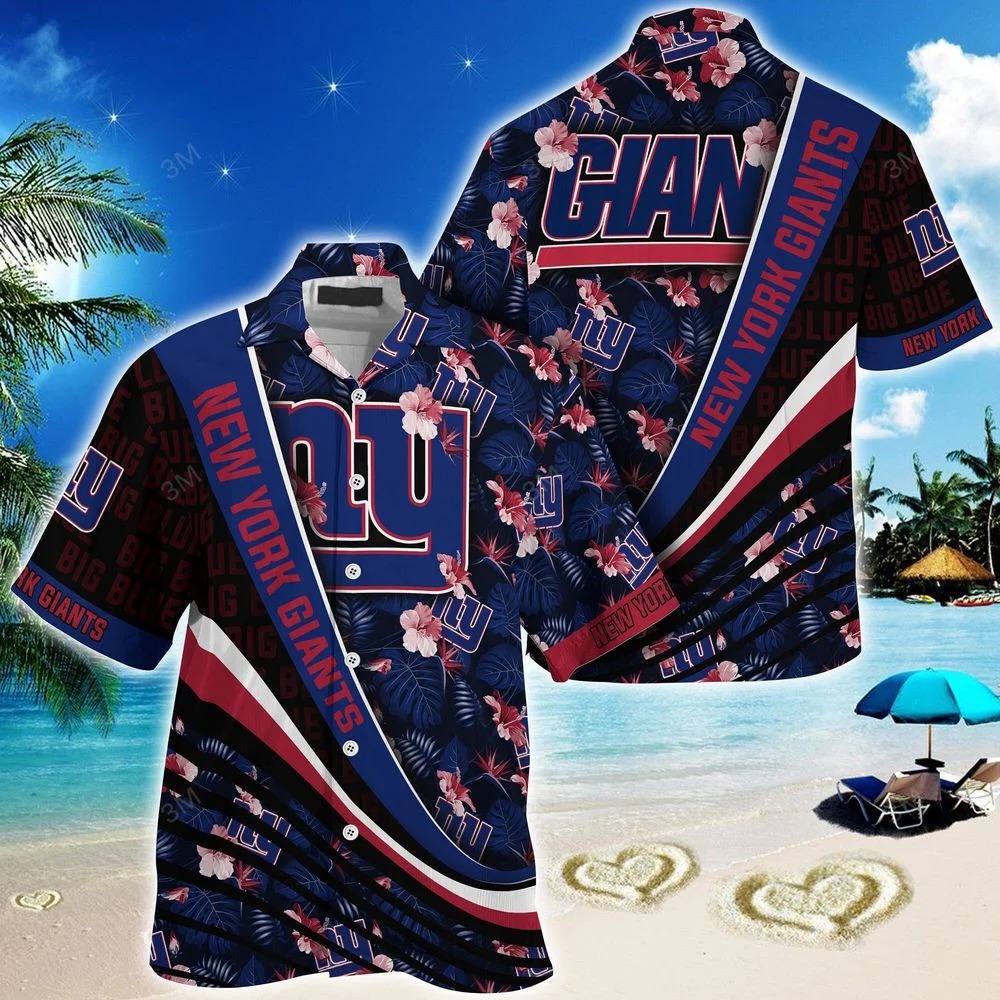 New York Giants NFL-Summer Hawaii Shirt With Tropical Flower Pattern For Men Women HW0601