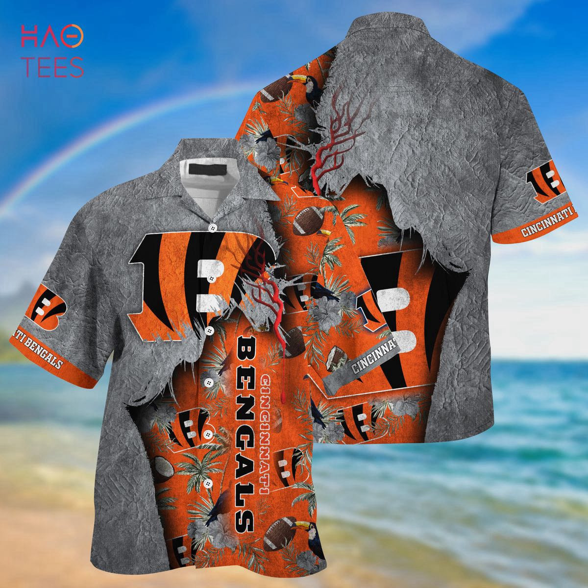 Cincinnati Bengals NFL Toucan Floral Hawaiian Shirt Hot Summer 2023 HW0601