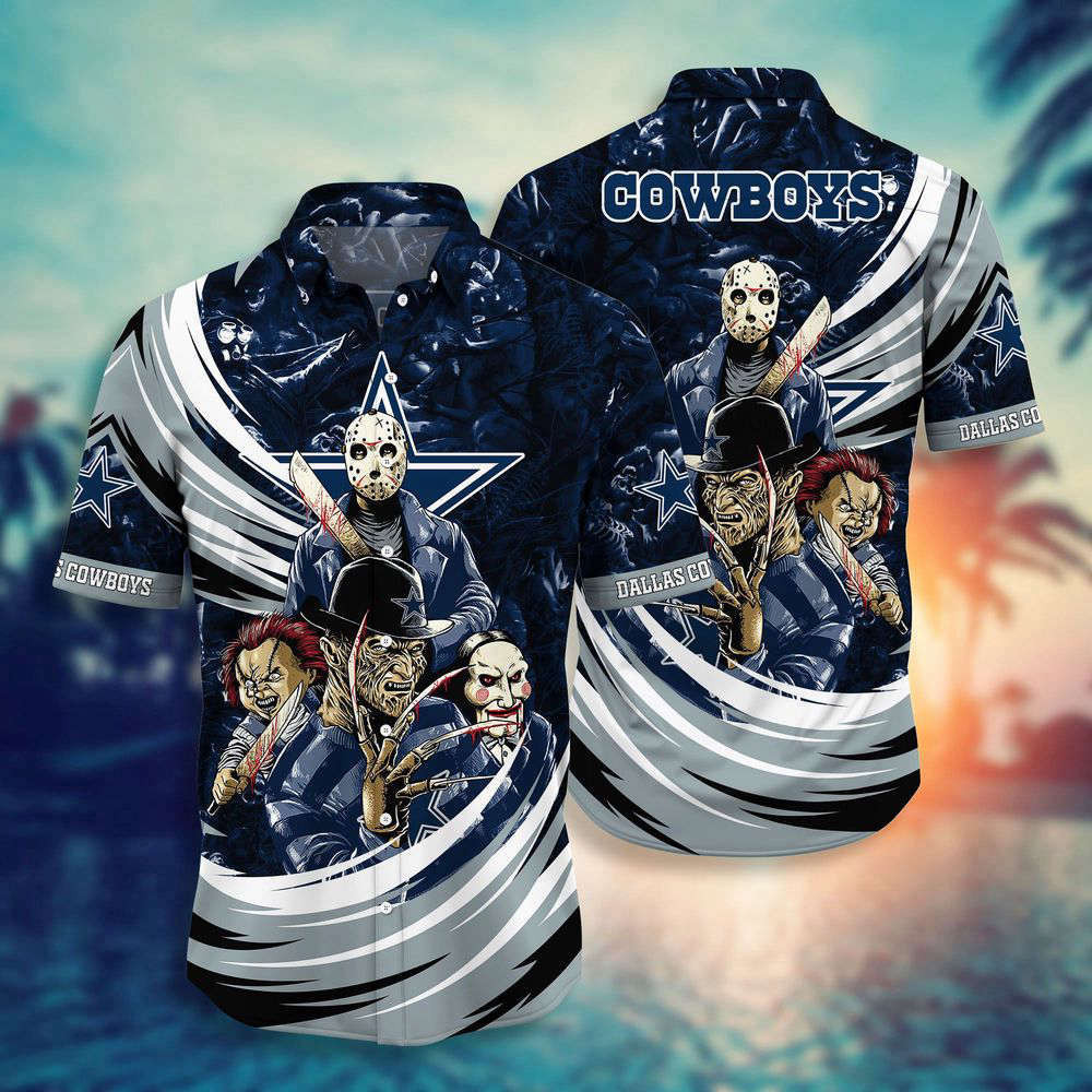 Dallas Cowboys NFL Halloween Horror Movies Hawaiian Shirts For Men Women HW0601
