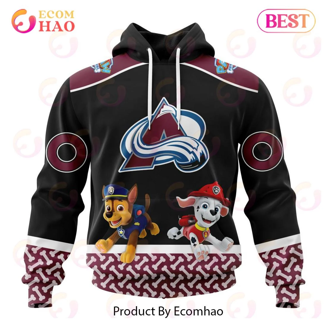 Colorado Avalanche Special Paw Patrol Design 3D Hoodie, Zip Hoodie, Man - Women, Warm, Premium Quality HZ0501
