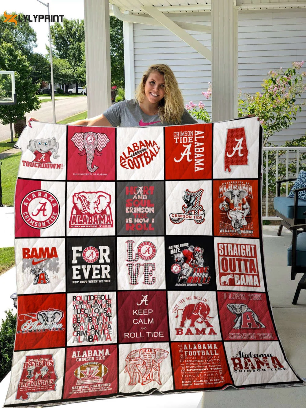 Alabama Crimson Tide 1 Quilt Blanket For Fans Home Decor Gift , Soft Quilt, King Size, All Season Cozy Quilt QB0901