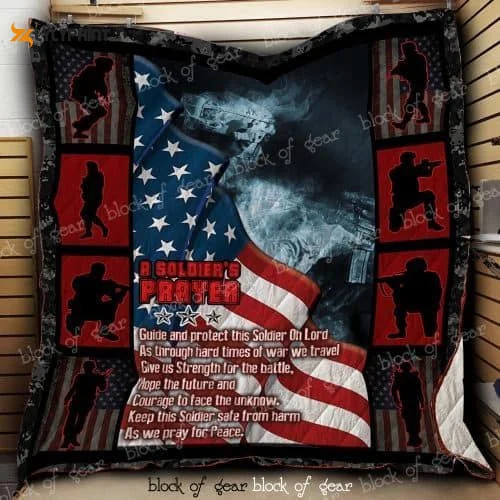A Soldier Prayer 3D Customized Quilt , Soft Quilt, King Size, All Season Cozy Quilt QB0901