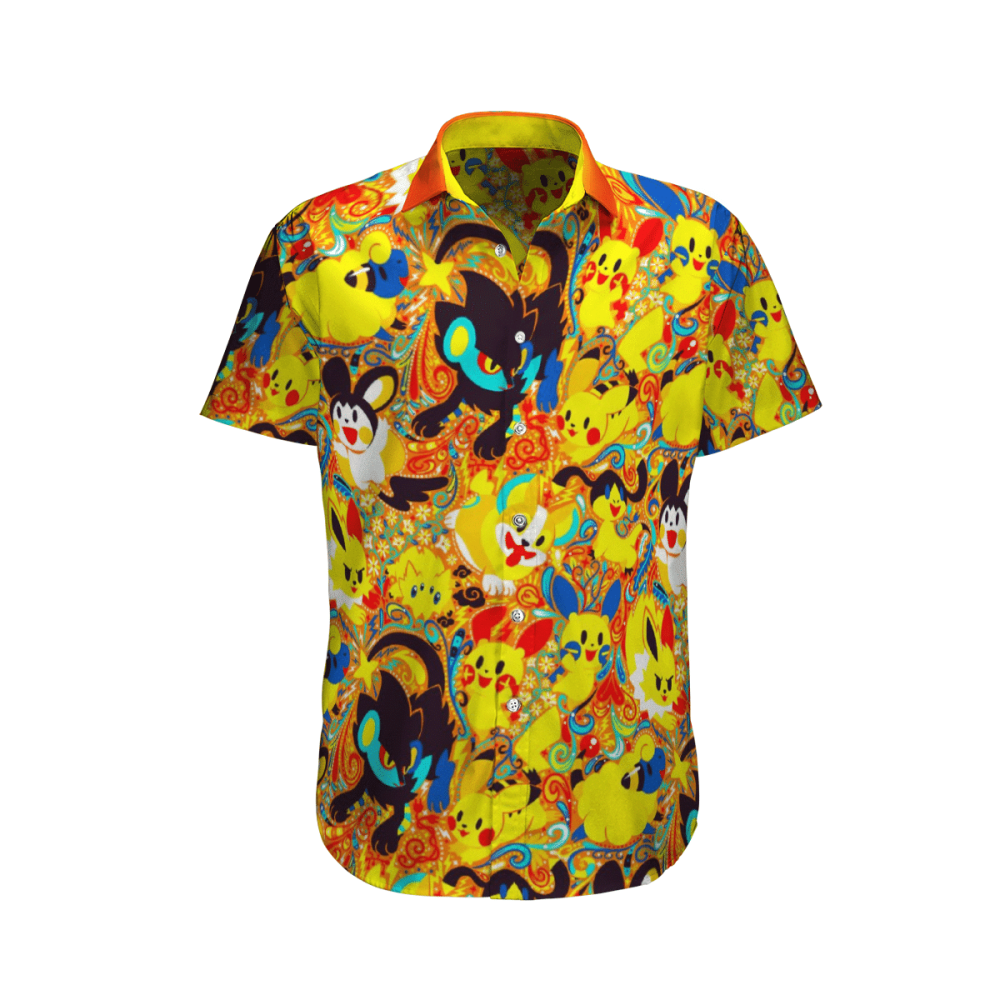 Pokemon Yellow Color Hawaii Shirt Summer 2023 Hot HW0601