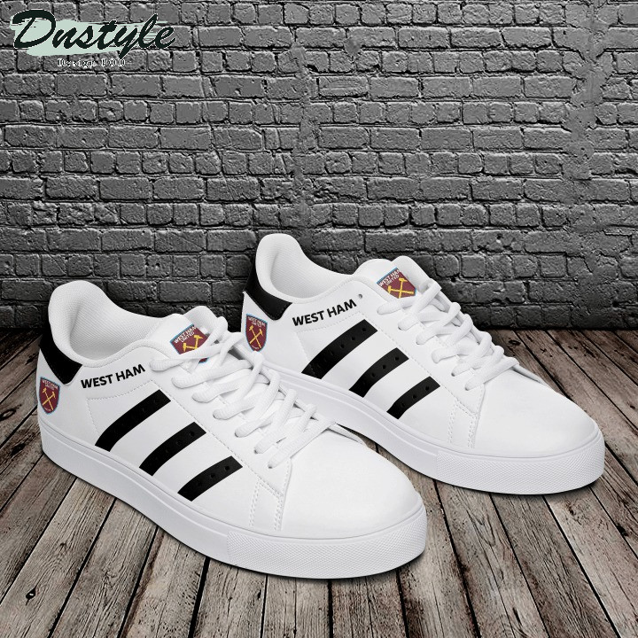 Custom West Ham United FC White Black Stan Smith Shoes, Trendy Style Sneakers ST0801
