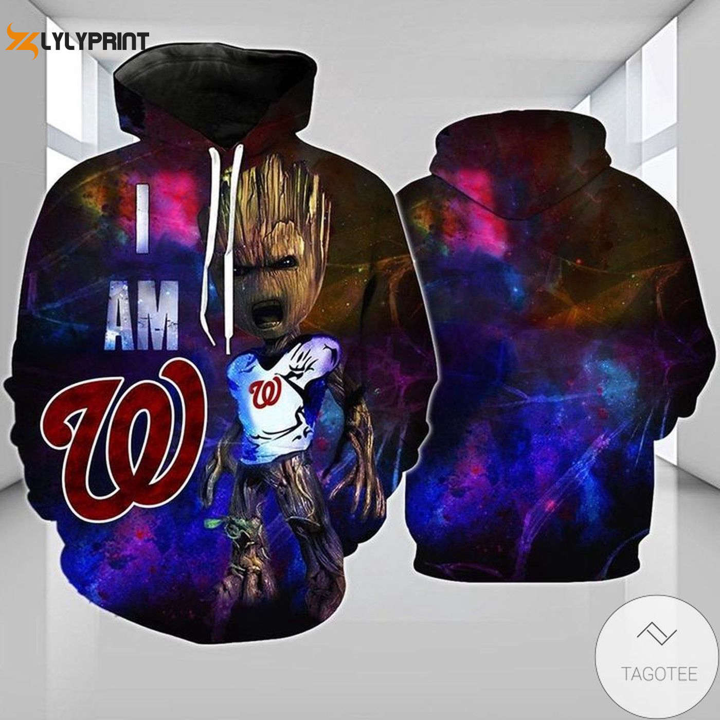 Official Washington Nationals Groot Hoodie – Stylish AOP Shirt for Fans HZ0501