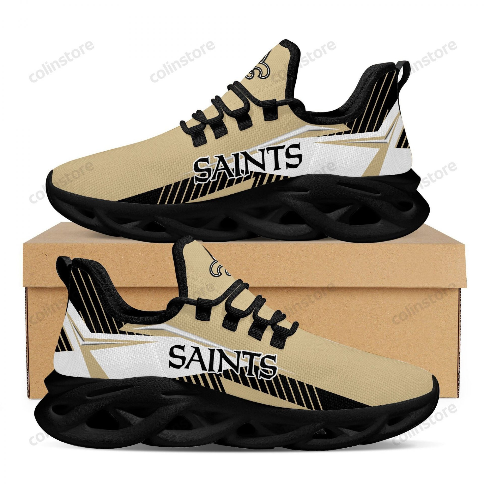 NFL New Orleans Saints Limited Edition Max Soul Shoes for Women and Men MS0601