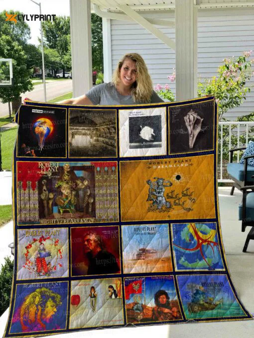Robert Plant 2 Quilt Blanket For Fans Home Decor Gift ,  Soft Quilt, King Size, All Season Cozy Quilt QB0901