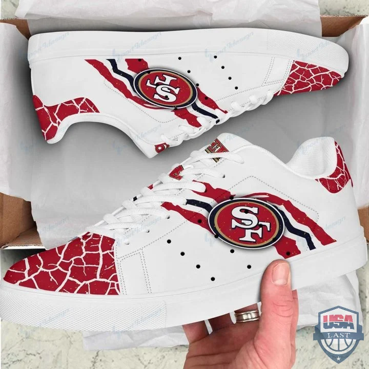 NFL San Francisco 49ers White Red Style Stan Smith Shoes Sneakers Store, Trendy Style Sneakers ST0801