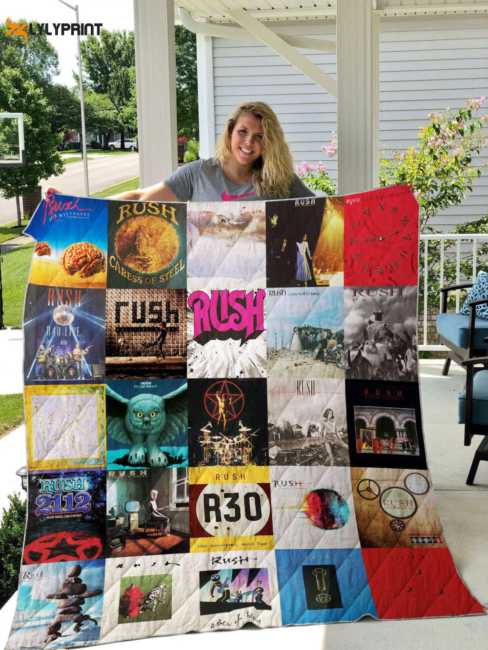 Rush 2 Quilt Blanket For Fans Home Decor Gift , Soft Quilt, King Size, All Season Cozy Quilt QB0901