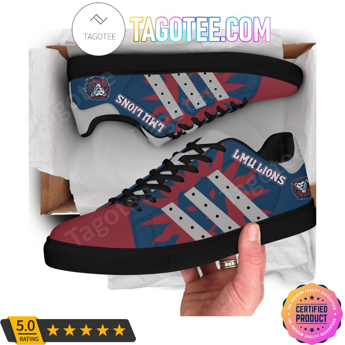 NCAA Loyola Marymount Lions Logo Stan Smith Shoes , Trendy Style Sneakers ST0801