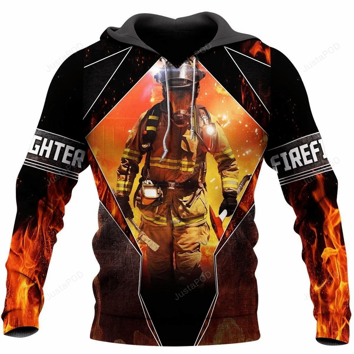 Im A Brave Firefighter Orange Cool 3D All Over Print Hoodie, Zip-up Hoodie HZ0501