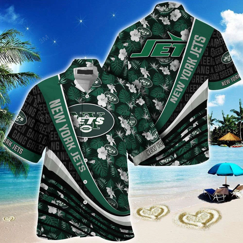 New York Jets NFL-Summer Hawaii Shirt With Tropical Flower Pattern For Men And Women HW0601