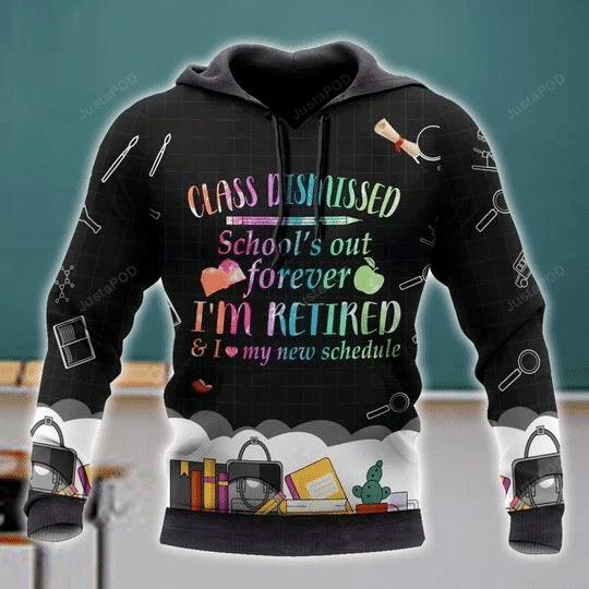 Retired Teacher 3D All Over Printed Hoodie, Zip- Up Hoodie HZ0501