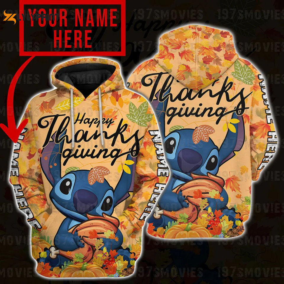 Stitch Happy Thanksgiving Disney Hoodie, 3D Hoodie HZ0501