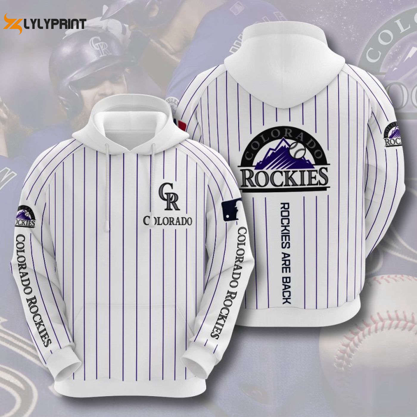 Colorado Rockies White Pullover Hoodie – Rockies Are Back AOP Shirt HZ0501
