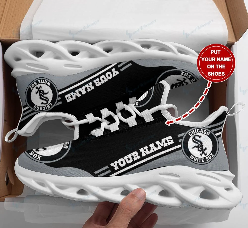 Custom MLB Chicago White Sox Custom Name Max Soul Shoes V6 Men Women MS0601