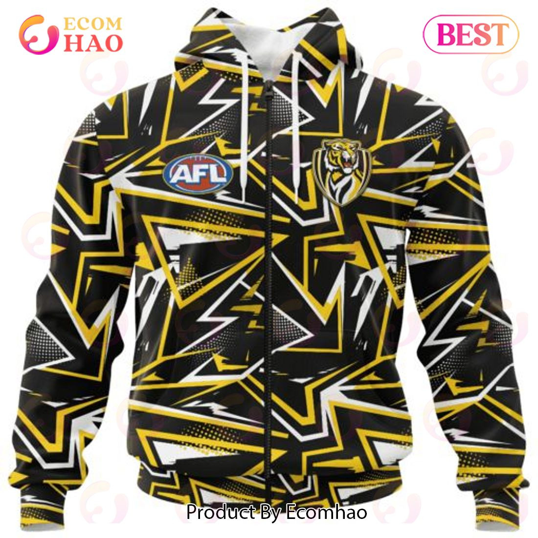 AFL Richmond Tigers Special Abstract Design Hoodie, Zip Hoodie, Man - Women, Warm, Premium Quality HZ0501