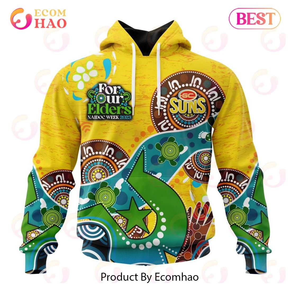 AFL Gold Coast Suns Special Design For NAIDOC Week For Our Elders 3D Hoodie, Zip Hoodie, Man - Women, Warm, Premium Quality HZ0501