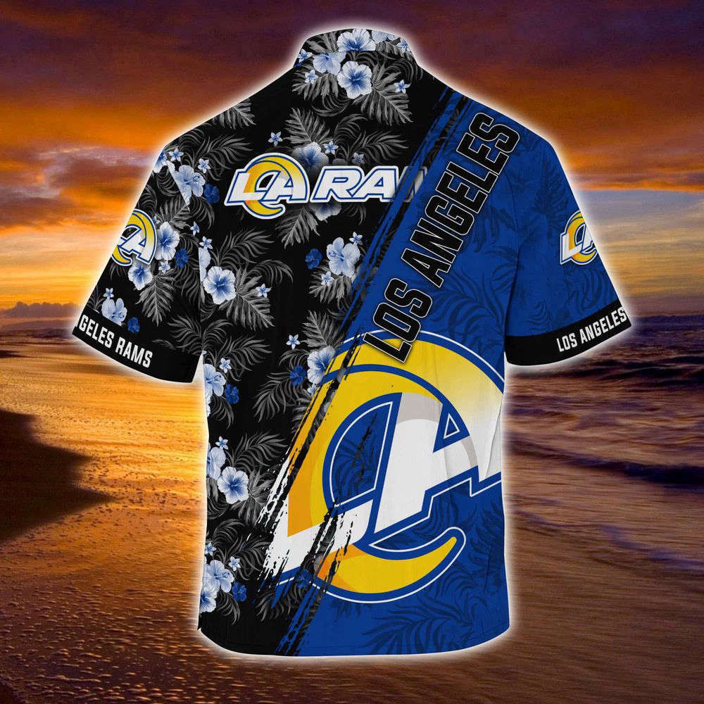 Los Angeles Rams NFL-Summer Hawaii Shirt Mickey And Floral Pattern For Sports Fans HW0601