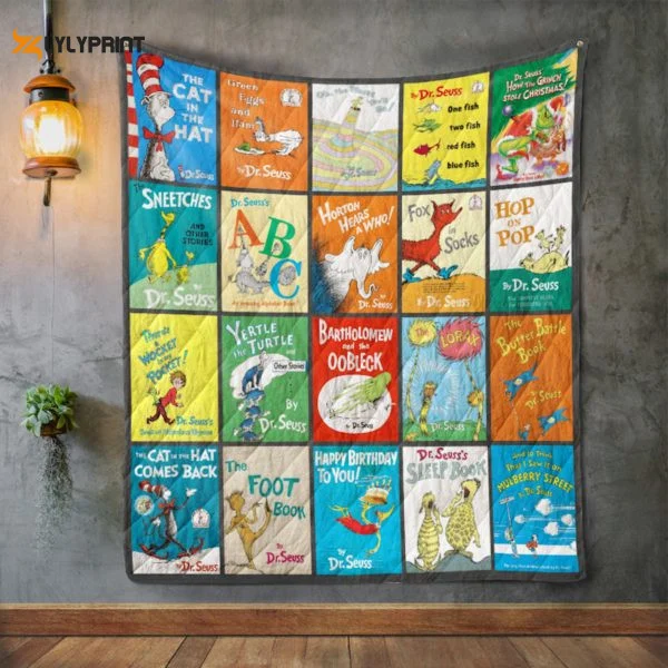 Dr.Seuss Books 3D Customized Quilt Blanket For Fans Home Decor Gift ,  Soft Quilt, King Size, All Season Cozy Quilt QB0901