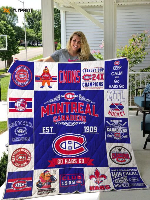 Montreal Canadiens Quilt For Fans Home Decor Gift , Soft Quilt, King Size, All Season Cozy Quilt QB0901