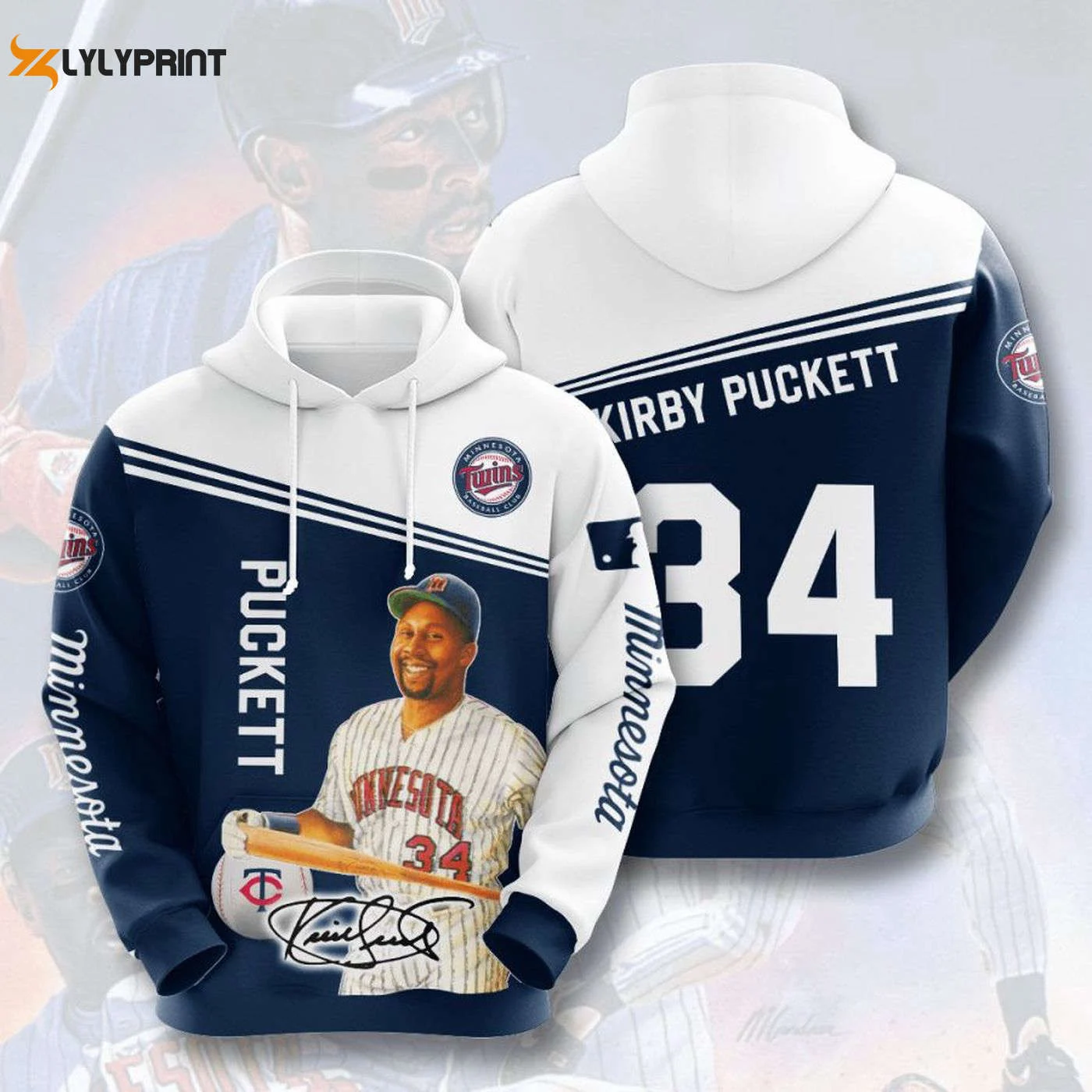 Minnesota Twins Kirby Puckett Hoodie Stylish AOP Shirt for Fans HZ0501