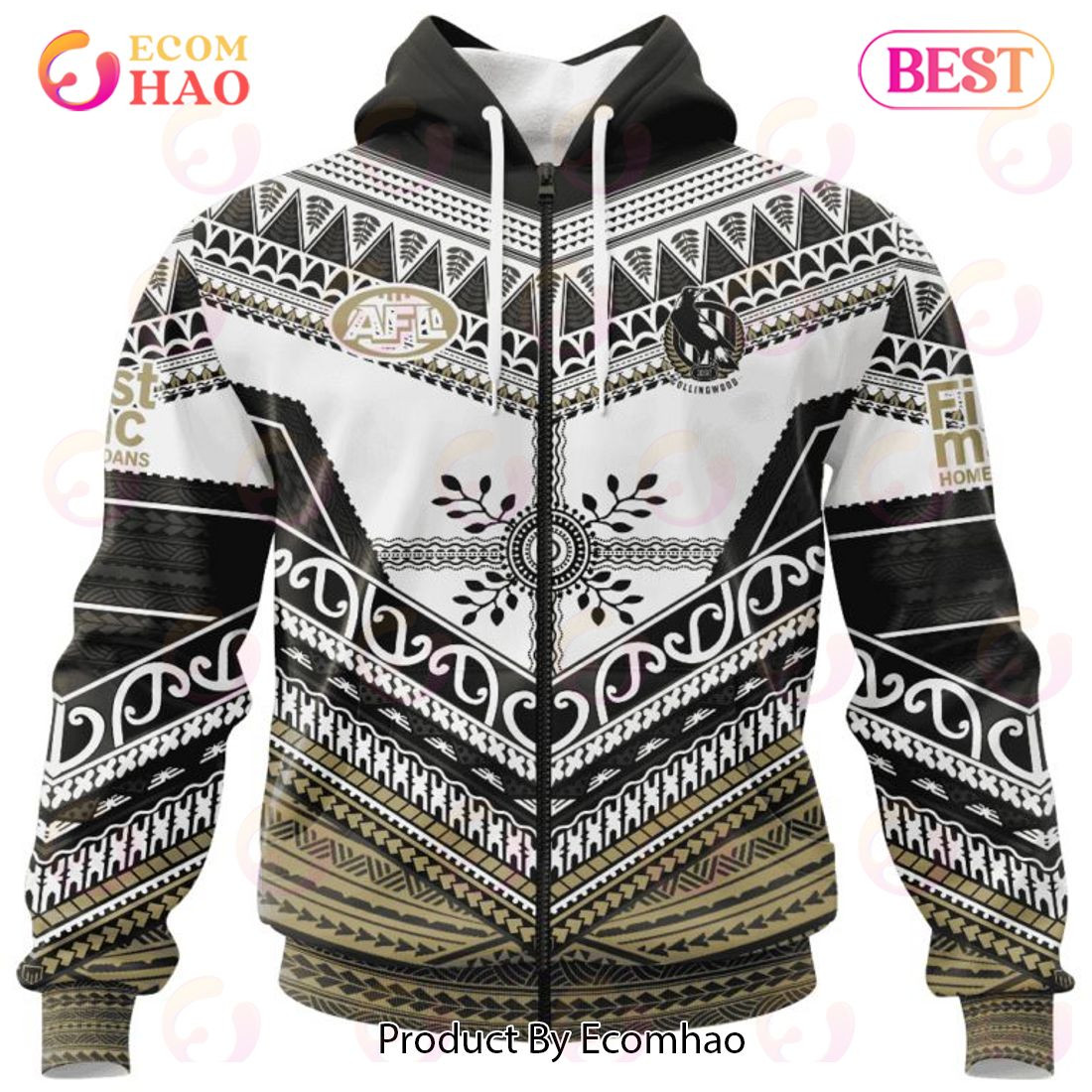 AFL Collingwood Football Club Special Pasifika Design 3D Hoodie, Zip Hoodie, Man - Women, Warm, Premium Quality HZ0501