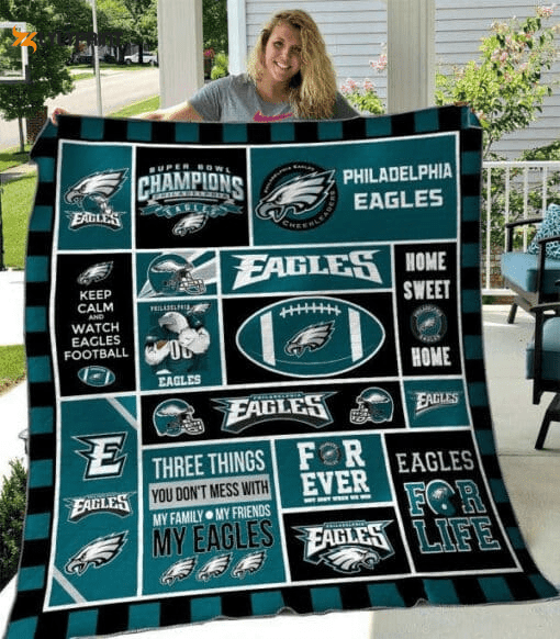 Philadelphia Eagles Quilt Blanket For Fans Home Decor Gift , Soft Quilt, King Size, All Season Cozy Quilt QB0901