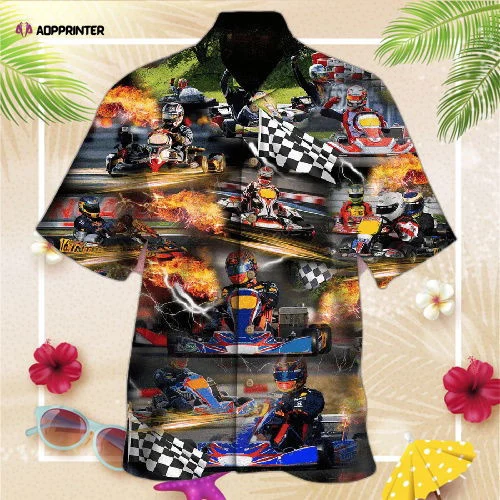 On a Karting Track Hawaiian Shirt, Gift For Men And Women HW0601