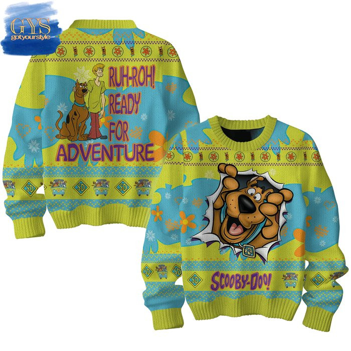 Scooby Doo Ruh-Roh Ugly Sweater , Cozy Soft Unisex Pullover SW0601