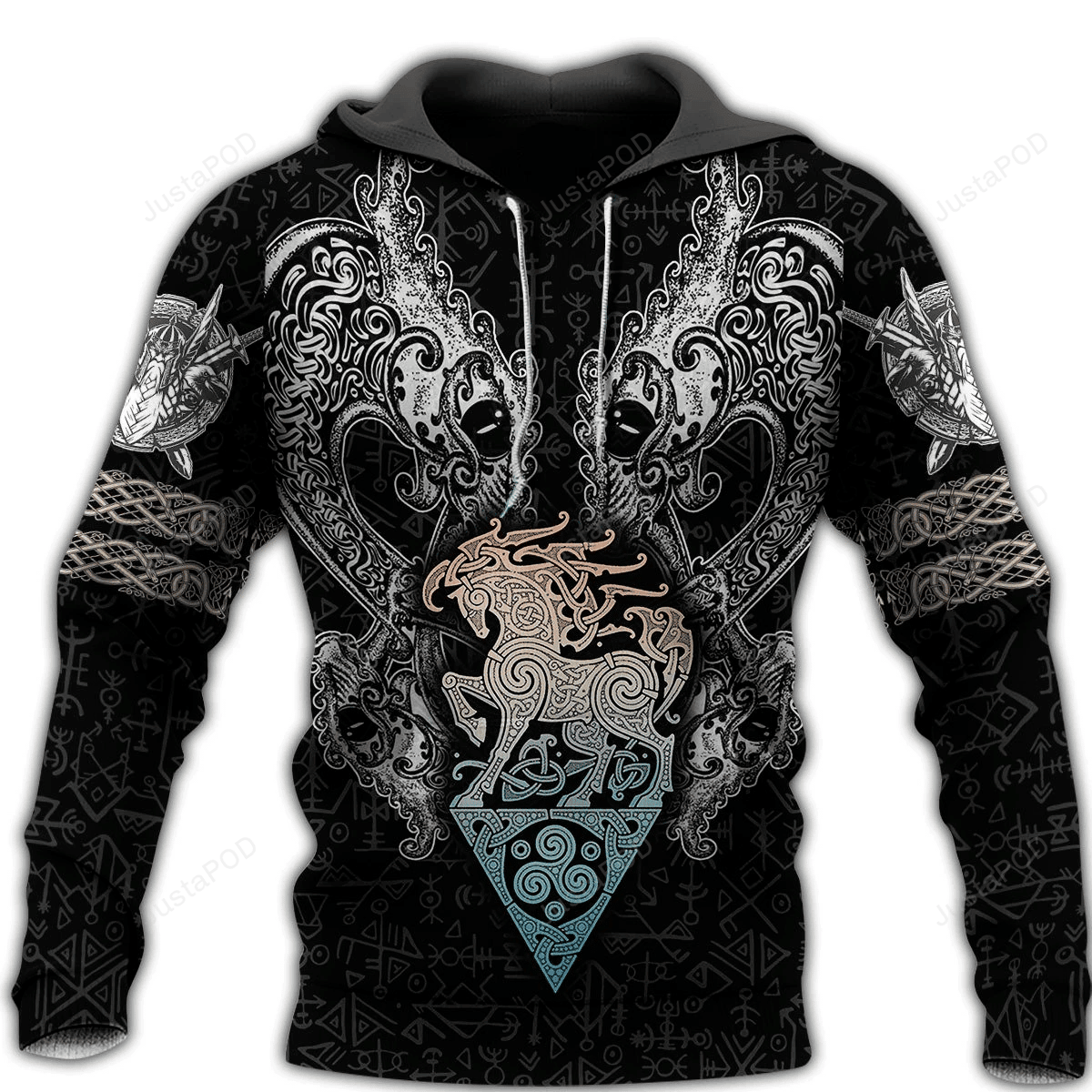 Viking God 3D All Over Printed Hoodie, Zip- Up Hoodie HZ0501