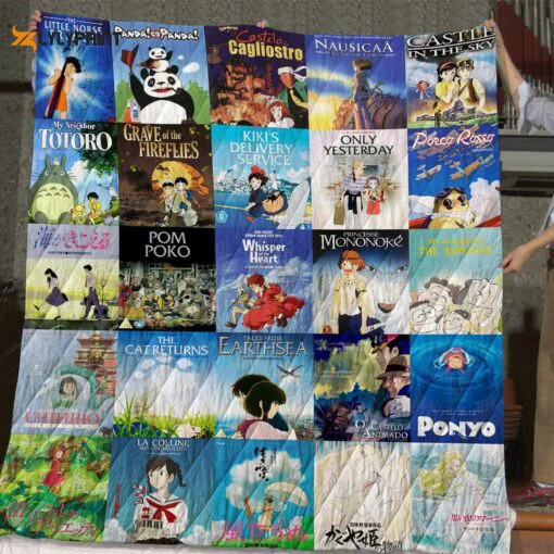 Ghibli 2 Quilt Blanket For Fans Home Decor Gift ,  Soft Quilt, King Size, All Season Cozy Quilt QB0901