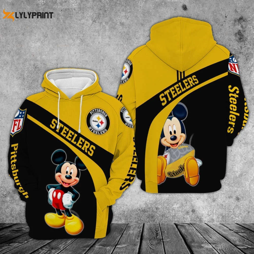 Pittsburgh Steelers And Mickey - Hoodie 3D HZ0501