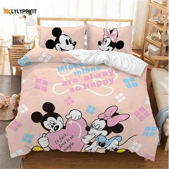 Mickey Mouse Disney Family Lover 22 Fan Gift, Disney Family Duvet Quilt Bedding Set 1271 , Soft Quilt, King Size, All Season Cozy Quilt QB0901