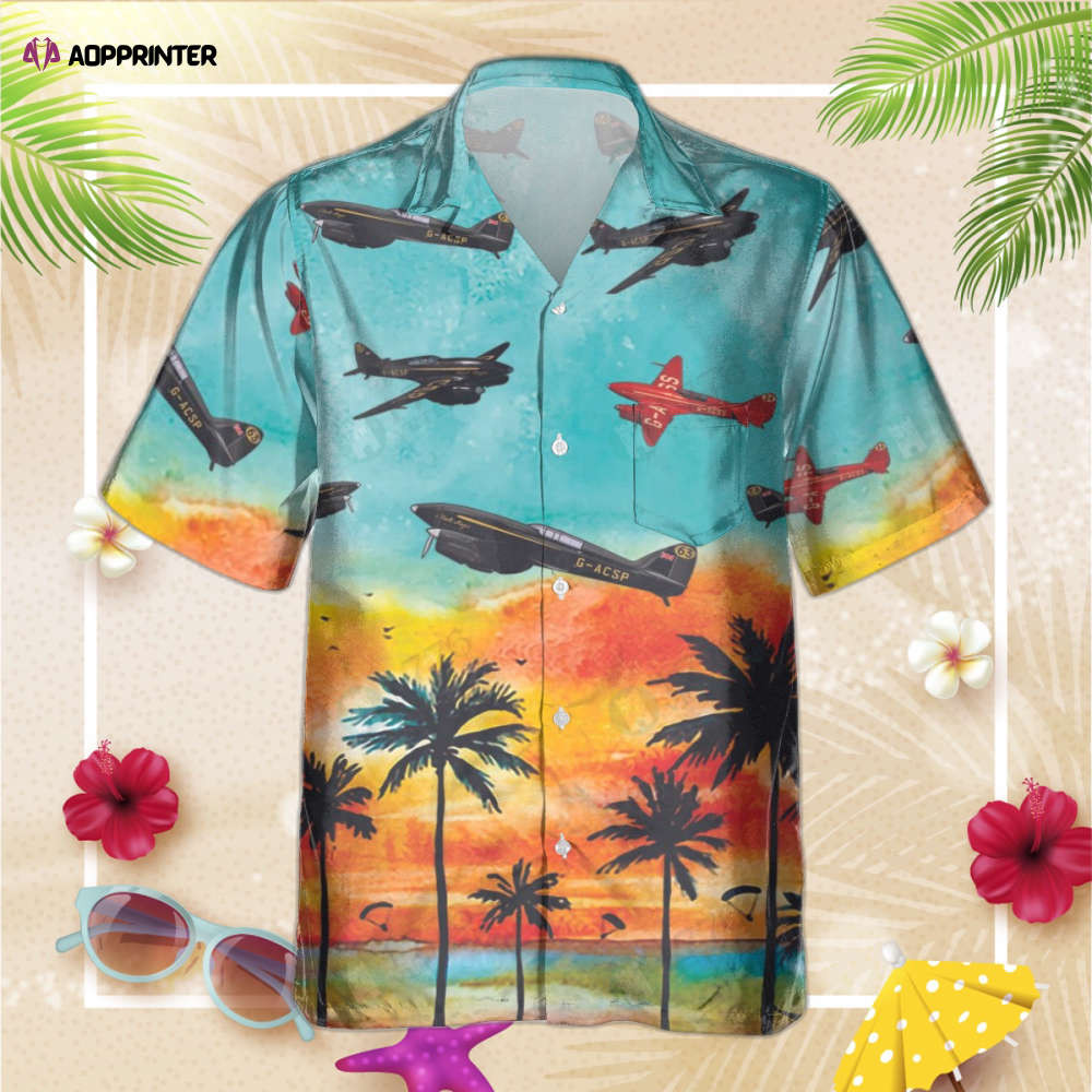 De Havilland DH.88 Pocket Hawaiian Shirt, Gift For Men Women, Gift For Men Women HW0601