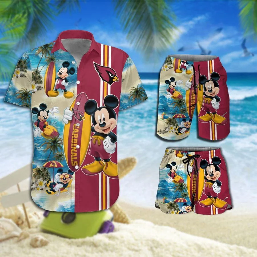 Arizona Cardinals Mickey Mouse New Hot 3D Hawaiian Shirt HW0601