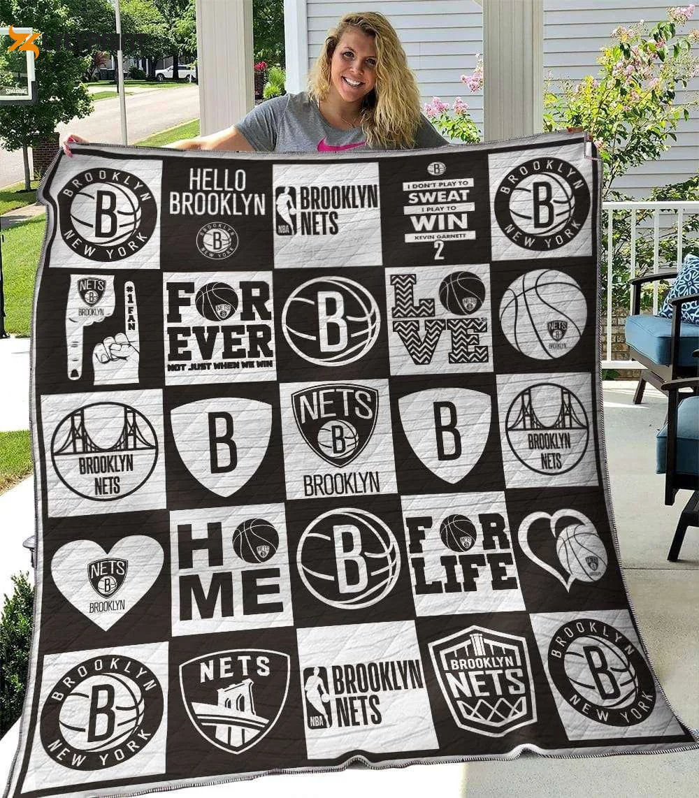 Brooklyn Nets 1 Quilt Blanket For Fans Home Decor Gift , Soft Quilt, King Size, All Season Cozy Quilt QB0901
