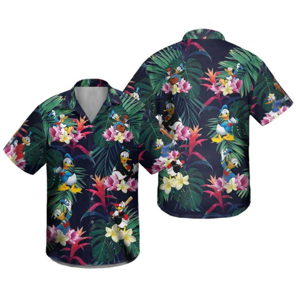 Disney Donal Duck Hawaiian Shirt, Summer Beach Trip Family Hawaiian Shirt HW0601