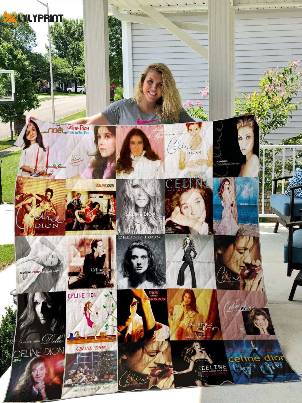 Celine Dion Quilt Blanket For Fans Home Decor Gift , Soft Quilt, King Size, All Season Cozy Quilt QB0901