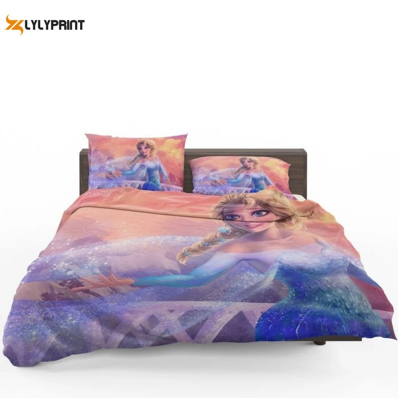 Elsa In Frozen Duvet Quilt Bedding Set , Soft Quilt, King Size, All Season Cozy Quilt QB0901