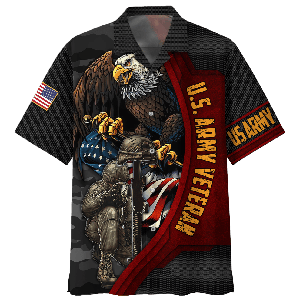 Soldiers And Eagle Us Army Veteran Hawaiian Shirt HW0601
