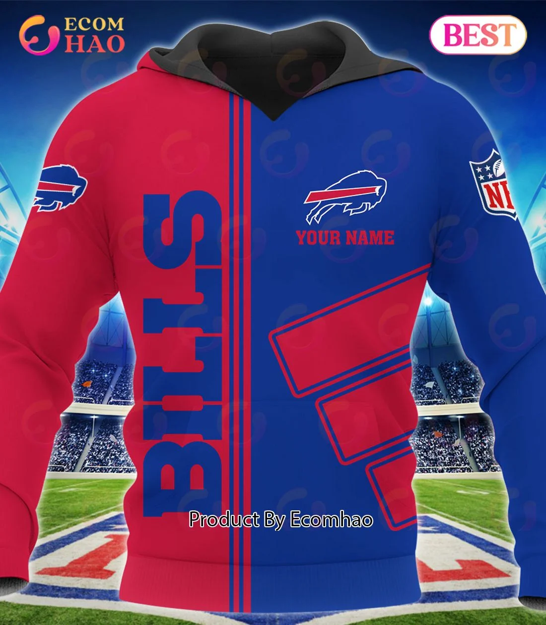 Buffalo Bills Football Sport 3D Clothings Custom Your Name, Fan Gifts, Zip Hoodie, Man - Women, Warm, Premium Quality HZ0501