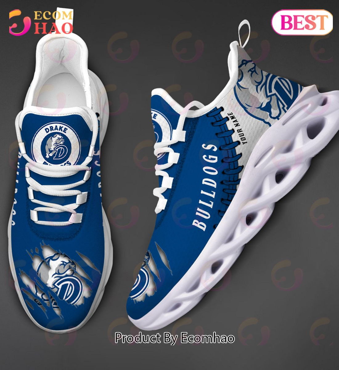 Drake Bulldogs Max Soul Shoes Custom Name  Unisex sneakers MS0601