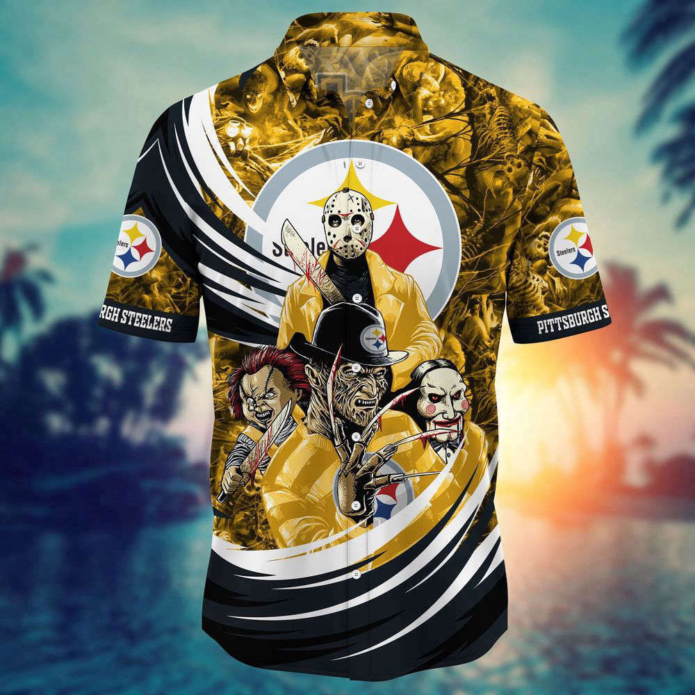 Pittsburgh Steelers NFL Halloween Horror Movies Hawaiian Shirts For Men And Women HW0601