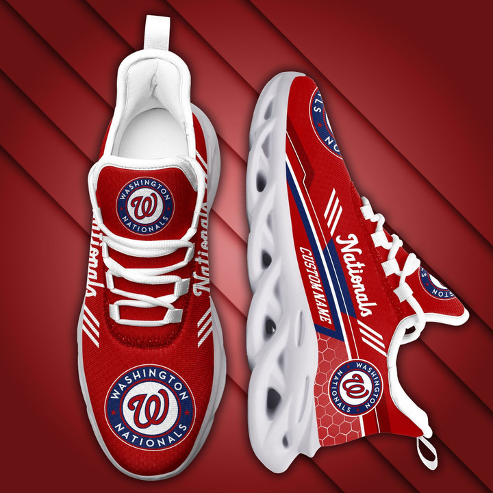 MLB Washington Nationals Custom Name Max Soul Shoes V7 Men Women MS0601