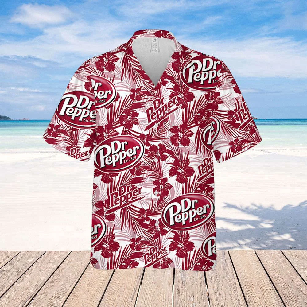 Dr.Pepper Tropical Flower Pattern Dr.Pepper Hawaiian Shirt, Gift For Men Women HW0601