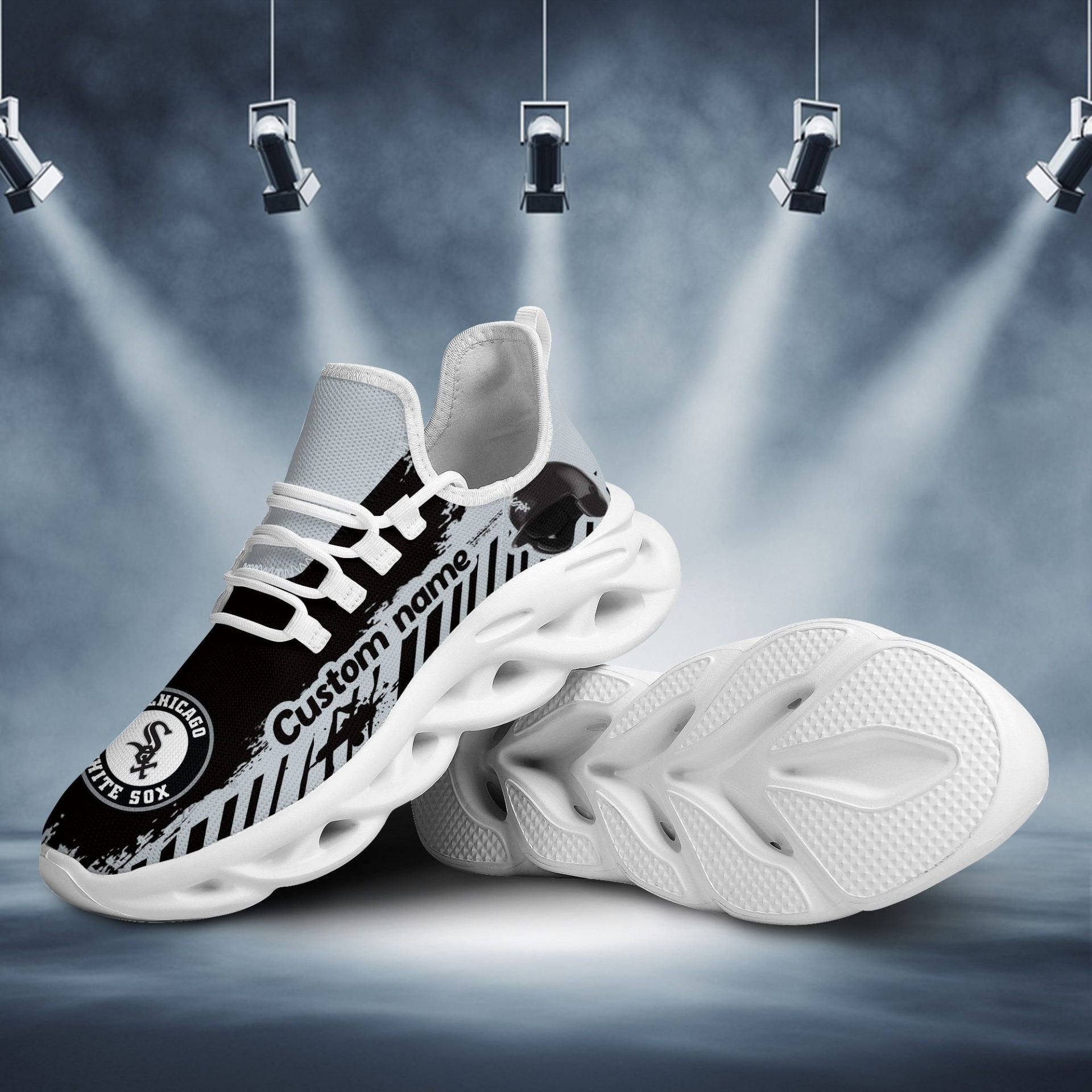 Custom MLB Chicago White Sox Custom Name Max Soul Shoes V5 Men Women MS0601