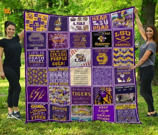 Ncaa Lsu Tigers 3D Customized Personalized 3D Customized Quilt Blanket ,  Soft Quilt, King Size, All Season Cozy Quilt QB0901