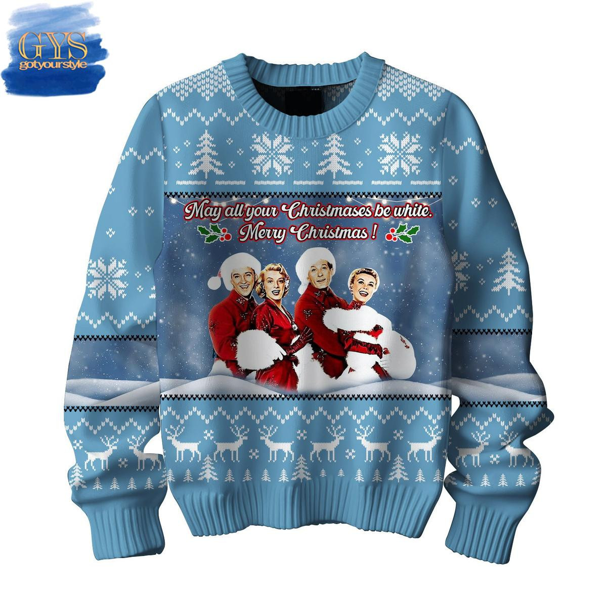 Irving Berlin White Christmas Limited Edition Ugly Sweater , Cozy Soft Unisex Pullover SW0601